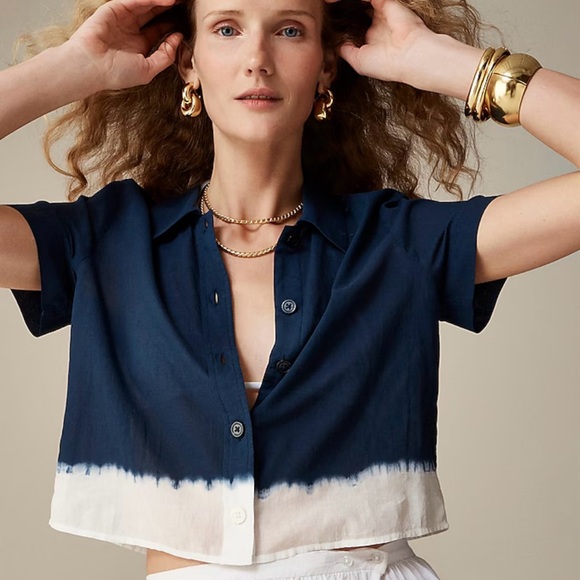 J. Crew dip-dyed gamine shirt - Picture 9 of 10